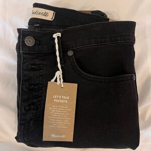 MADEWELL NWT High-Rise Skinny Jeans in Black (size 29 petite)